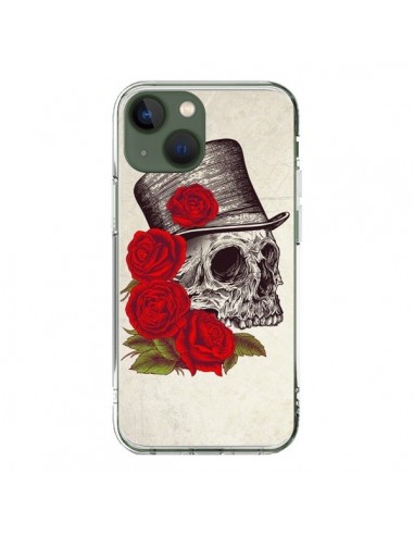 Coque iPhone 13 Gentleman Crane Tête de Mort - Rachel Caldwell