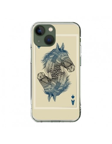 Coque iPhone 13 Cheval Carte Jeu Horse As - Rachel Caldwell