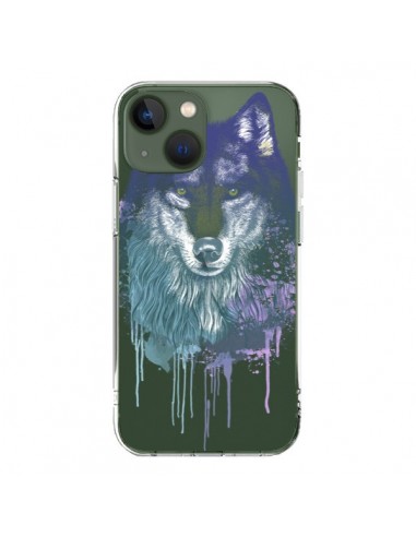 Cover iPhone 13 Lupo Animale Trasparente - Rachel Caldwell