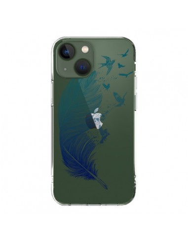 Cover iPhone 13 Piuma Vola Uccelli Trasparente - Rachel Caldwell