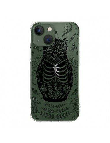 Coque iPhone 13 Owl Chouette Hibou Squelette Transparente - Rachel Caldwell