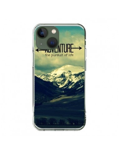 Coque iPhone 13 Adventure the pursuit of life Montagnes Ski Paysage - R Delean