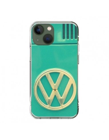 Coque iPhone 13 Groovy Van Hippie VW Bleu - R Delean