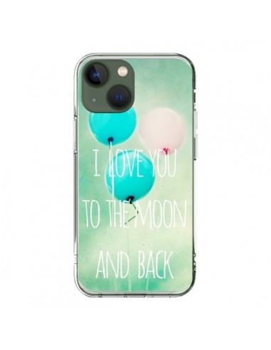 Coque iPhone 13 I love you to the moon and back - Sylvia Cook