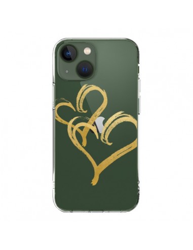 Coque iPhone 13 Deux Coeurs Love Amour Transparente - Sylvia Cook