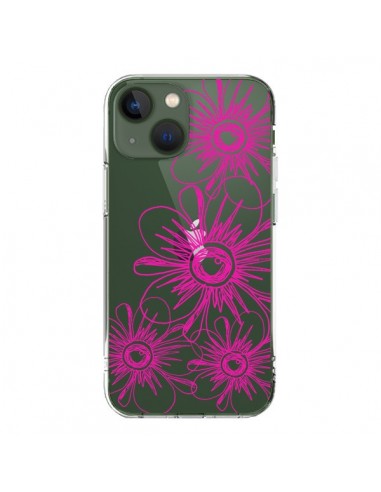 Cover iPhone 13 Fiori Primaverili Rosa Trasparente - Sylvia Cook