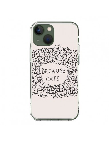 Coque iPhone 13 Because Cats chat - Santiago Taberna