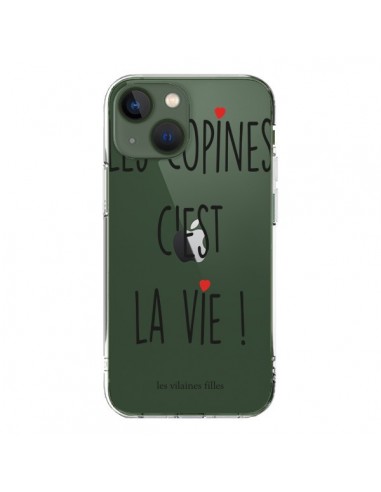 Coque iPhone 13 Les copines, c'est la vie Transparente - Les Vilaines Filles