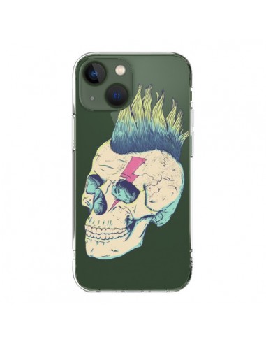 Coque iPhone 13 Tête de Mort Crane Punk Transparente - Victor Vercesi