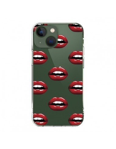 Cover iPhone 13 Labbra Rosso Trasparente - Yohan B.