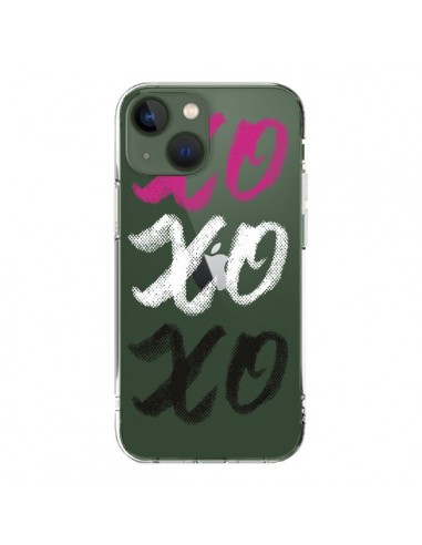 Coque iPhone 13 XoXo Rose Blanc Noir Transparente - Yohan B.