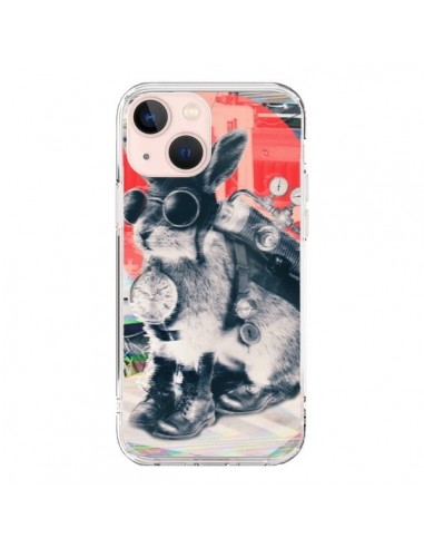 Coque iPhone 13 Mini Lapin Time Traveller - Ali Gulec