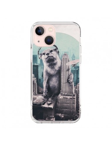 Coque iPhone 13 Mini Loutre Dj New York - Ali Gulec