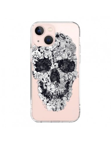 Cover iPhone 13 Mini Teschio Doodle Trasparente - Ali Gulec