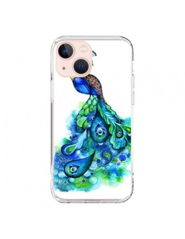 Coque iPhone 13 Mini Paon Multicolore - Annya Kai