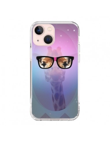 Coque iPhone 13 Mini Girafe Geek à Lunettes - Aurelie Scour