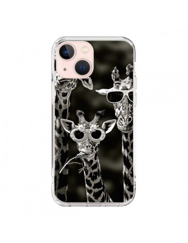 Coque iPhone 13 Mini Girafe Swag Lunettes Familiy Giraffe - Asano Yamazaki