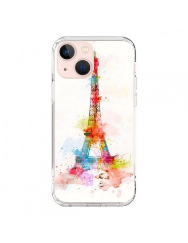 Coque iPhone 13 Mini Paris Tour Eiffel Muticolore - Asano Yamazaki