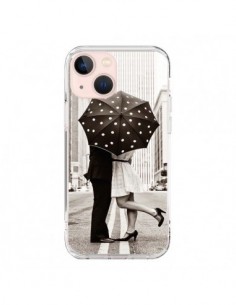Coque iPhone 13 Mini Secret under Umbrella Amour Couple...