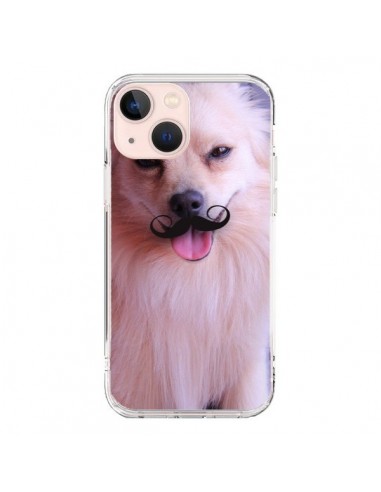 Coque iPhone 13 Mini Clyde Chien Movember Moustache - Bertrand Carriere