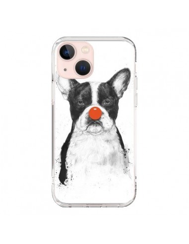 Coque iPhone 13 Mini Clown Bulldog Chien Dog - Balazs Solti