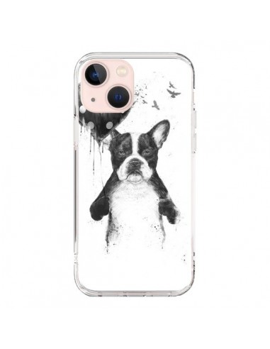 Coque iPhone 13 Mini Lover Bulldog Chien Dog My Heart Goes Boom - Balazs Solti