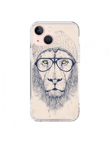 Coque iPhone 13 Mini Cool Lion Lunettes - Balazs Solti