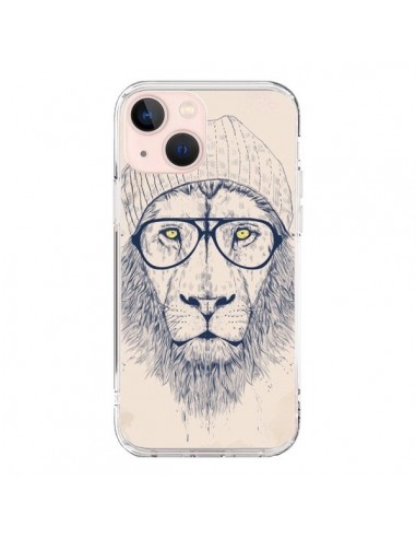 iPhone 13 Mini Case Cool Lion Glasses - Balazs Solti
