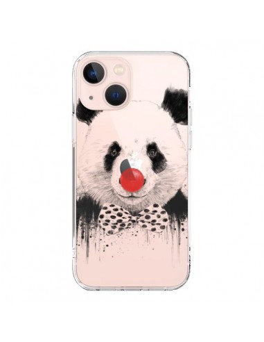 Coque iPhone 13 Mini Clown Panda Transparente - Balazs Solti