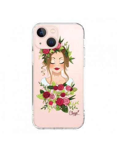 Cover iPhone 13 Mini Donna Occhi Chiusi Trasparente - Chapo