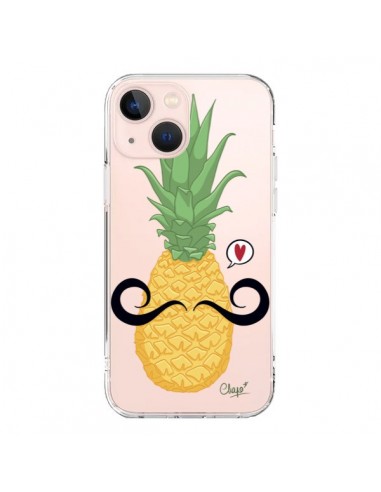 iPhone 13 Mini Case Pineapple Moustache Clear - Chapo