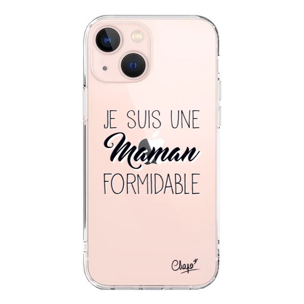 Coque iPhone 13 Mini Je suis une Maman Merveilleuse Transparente - Chapo