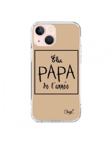 Coque iPhone 13 Mini Elu Papa de l'Année Beige - Chapo