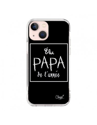 Coque iPhone 13 Mini Elu Papa de l'Année Noir - Chapo