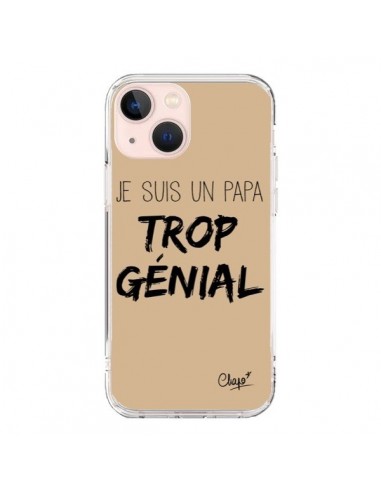 Cover iPhone 13 Mini Sono un Papà Geniale Beige - Chapo
