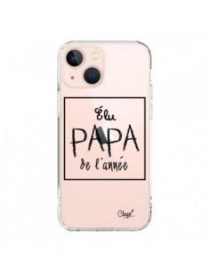Coque iPhone 13 Mini Elu Papa de l'Année Transparente -...
