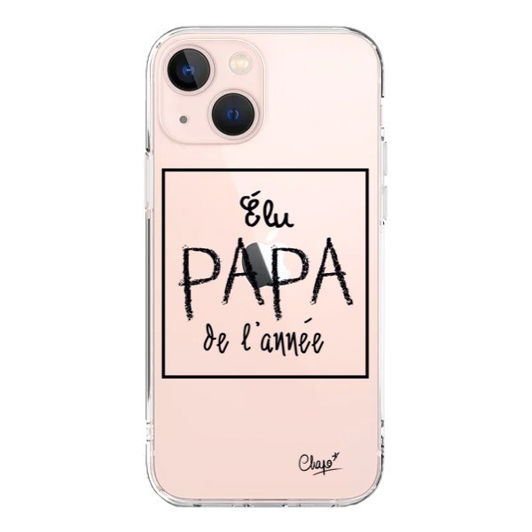 Coque iPhone 13 Mini Elu Papa de l'Année Transparente - Chapo