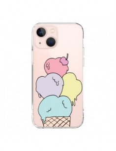 Cover iPhone 13 Mini Gelato Estate Cuore Trasparente -...
