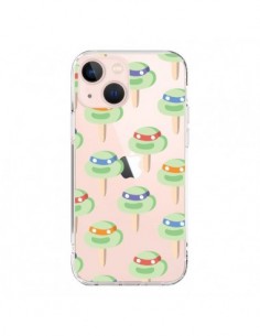 Coque iPhone 13 Mini Tortues Ninja Tortle Transparente -...
