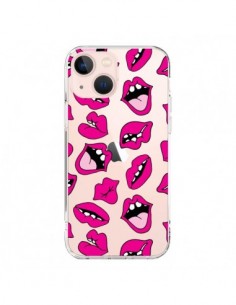 Cover iPhone 13 Mini Labbra Bacio Trasparente - Claudia...