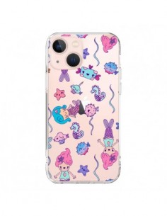Cover iPhone 13 Mini Sirenetta Oceano Trasparente -...