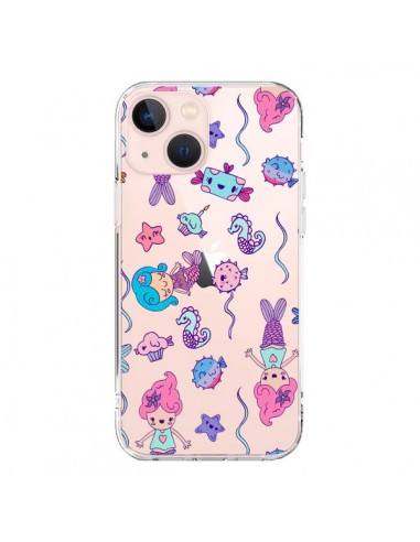 Coque iPhone 13 Mini Mermaid Petite Sirene Ocean Transparente - Claudia Ramos