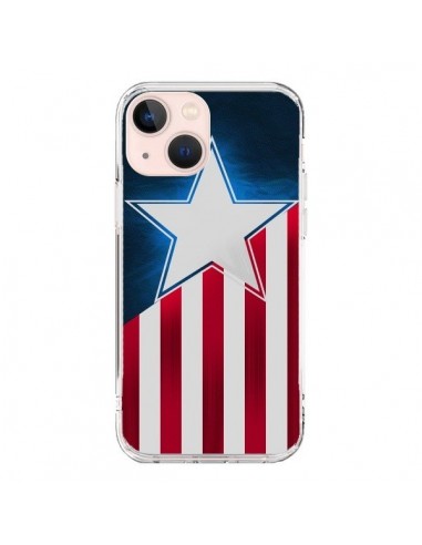 Coque iPhone 13 Mini Captain America - Eleaxart