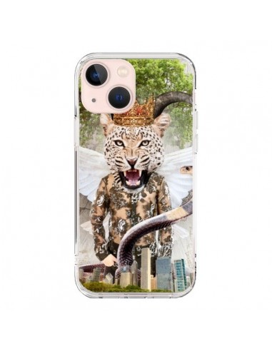 Coque iPhone 13 Mini Hear Me Roar Leopard - Eleaxart