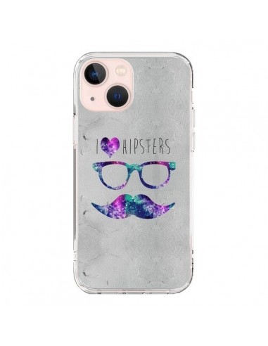 Coque iPhone 13 Mini I Love Hipsters - Eleaxart