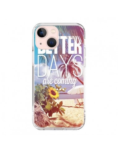 iPhone 13 Mini Case Better Days _Tea - Eleaxart