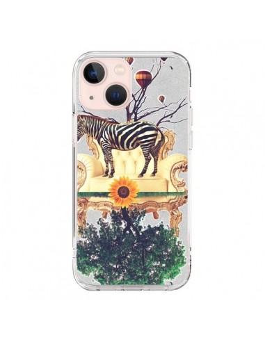 Coque iPhone 13 Mini Zebre The World - Eleaxart