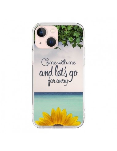 iPhone 13 Mini Case Let's Go Far Away Sunflowers - Eleaxart