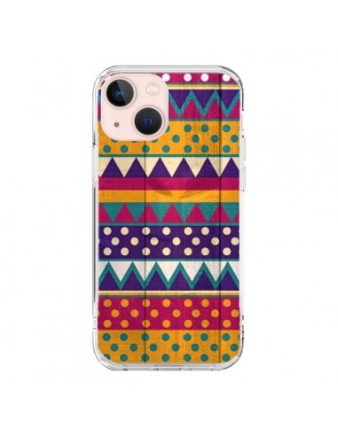 Coque iPhone 13 Mini Mexican Triangle Aztec Azteque - Eleaxart