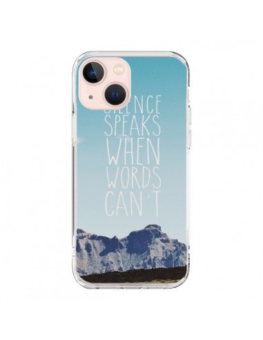 Coque iPhone 13 Mini Silence speaks when words can't paysage - Eleaxart